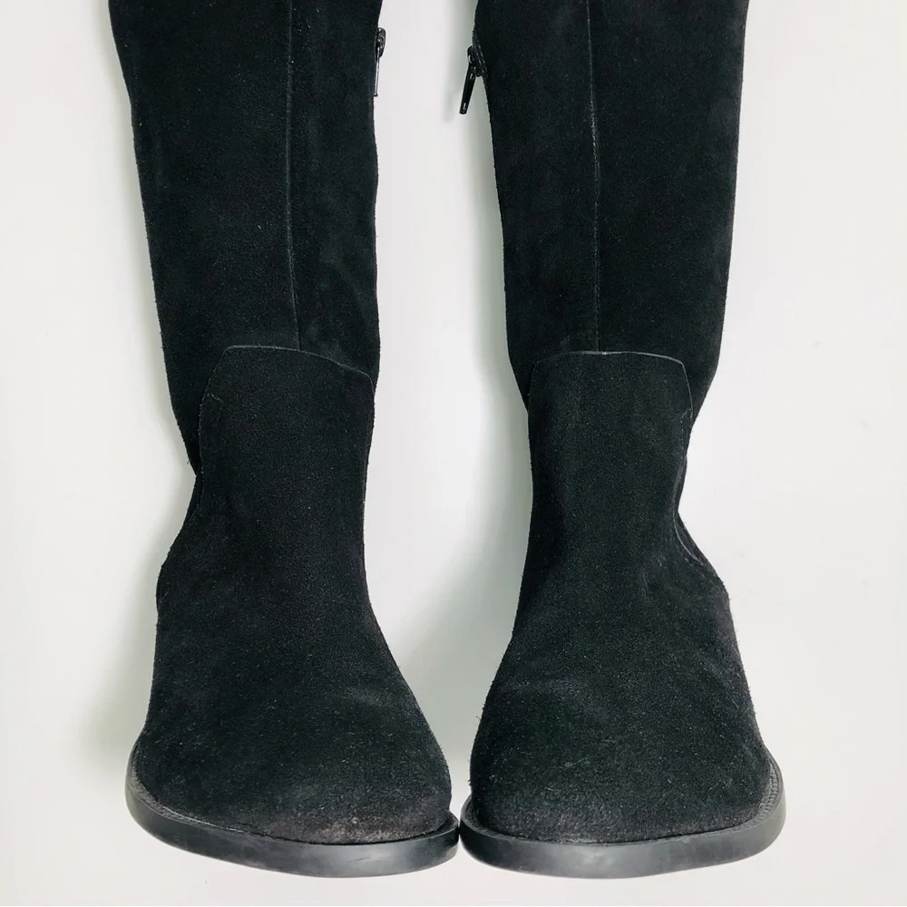 NEW Vince Camuto Bendra Suede Black Over the Knee Split Shaft Boot size 6